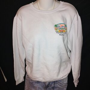 2 For $25 Ron Jon White Crewneck Sweatshirt with Colorful Logo